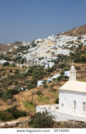 Tinos 섬 마 및 교회