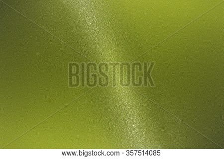 Glowing Light Green Metallic Wall With Copy Space, Wallpaper Texture Background