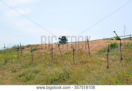Sevastopol, Crimea - July, 2019: Trench Park. A Fragment Of The Defensive Line. July 1942. Antitank 