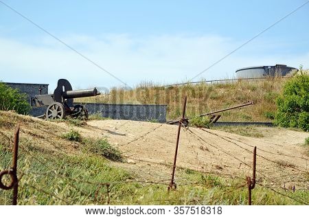 Sevastopol, Crimea - July, 2019: Trench Park. A Fragment Of The Defensive Line. July 1942. Antitank 