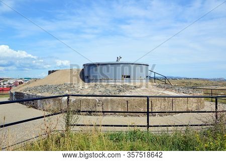 Sevastopol, Crimea - July, 2019: The Left (spare) Command Rangefinder Post (kdp) Of The 35th Battery