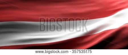 Austia National Flag Waving Texture Background. 3D Illustration