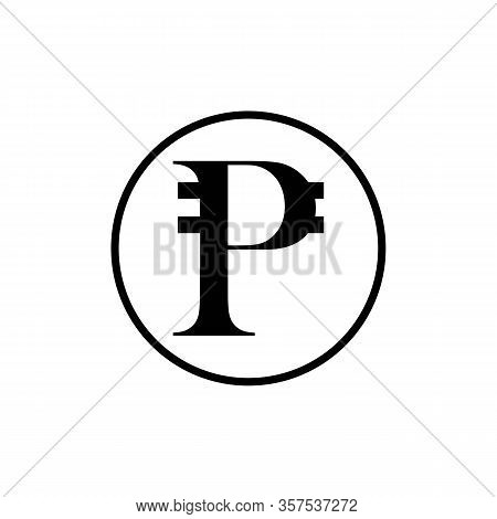Philippines Banking Currency Symbol, Peso Vector Icon