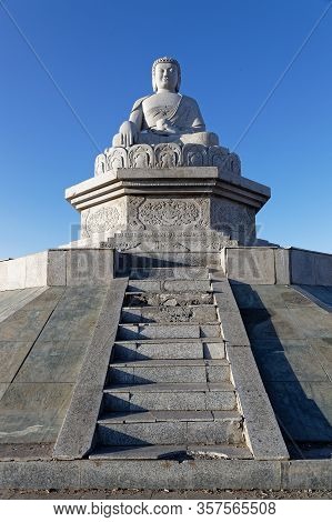 Moron, Mongolia, March 5, 2020 : Danzandarjaa Monastery Is A Small Monastery Built In 1990 After Dem