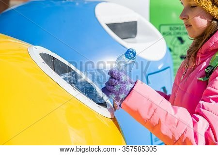 Trash Can Europe. Waste Recycling In The European Union. Painted Trash Bins. Plastic Utilization