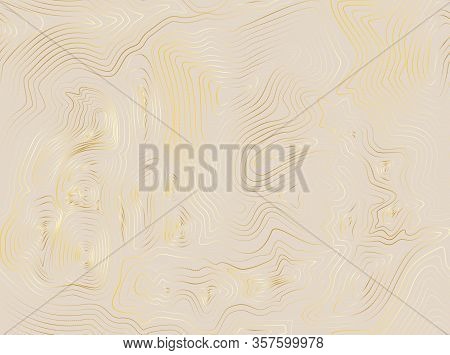 Topographic Map Gold Abstract Background With Contour Altitude Lines.