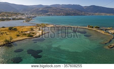 Aerial View Of Spinalonga Island, Crete, Greece