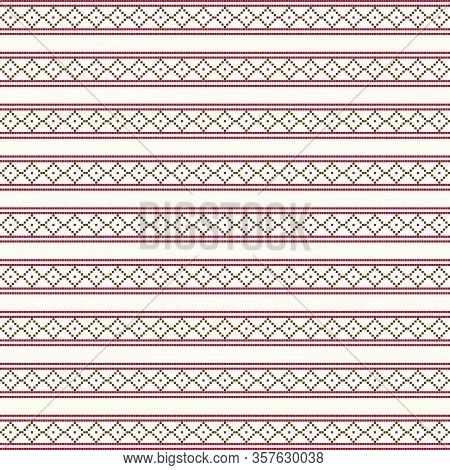 Seamless Geometric Ornamental Pattern On White Background. Abstract Background Motif Ulos. Creative