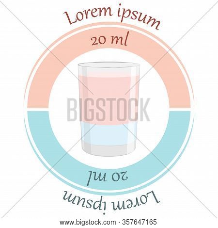 Three Ingredients In Cocktail Joe Drink. Vector Illustration