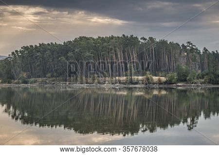 Beautiful Lake Reflection In Forest Slovakia Europe