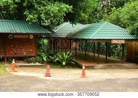 Sabah, My - June 18: Poring Hot Spring Ticket Inspection Counter Facade On June 18, 2016 In Sabah, M