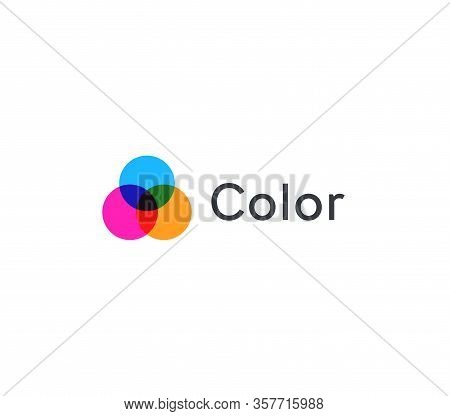 Color Spots Of Light, Abstract Logo Template, Colorful Emblem Design, Isolated Color Graphic. Vector