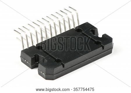 New Microchip Low Frequency Amplifier Ulf Isolated On A White Background. High Resolution Photo. Ful