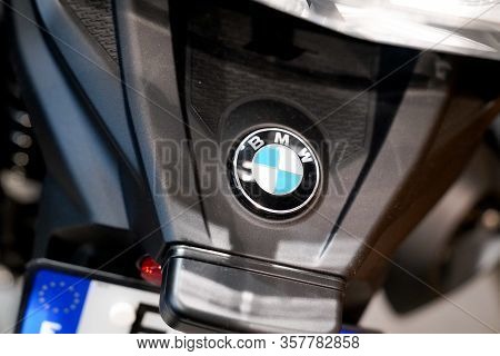 Bordeaux , Aquitaine / France - 02 15 2020 : Bmw Rear Motorbike Back Sign Logo On New Modern Motorcy