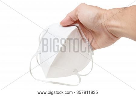 White Anti- Virus Mask In White Background