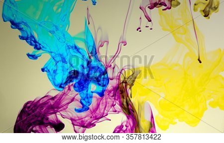 Abstract Colorful Paint Ink Explode Diffusion Psychedelic Blast Movement