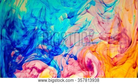 Abstract Colorful Paint Ink Explode Diffusion Psychedelic Blast Movement