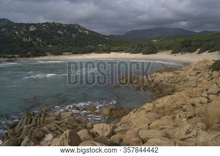 View Of The Cala Cipolla Beach In Domus De Maria