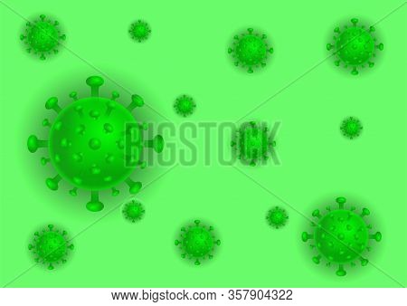Illustration Corona Virus Body In Laboratory For Education