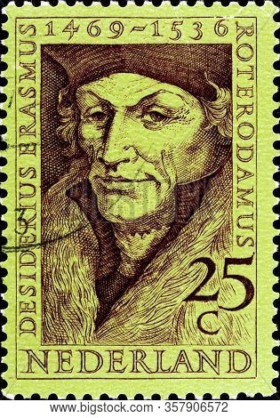 02.09.2020 Divnoe Stavropol Territory Russia The Postage Stamp Netherlands 1969 The 500th Anniversar