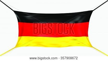 Protective Mask In The Style Of Germany Flag. Facial Mask. Surgical Mask. Health Care And Personal H