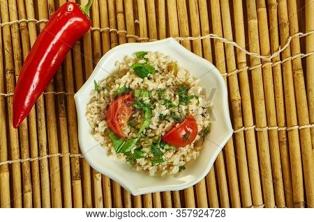 Lemony Barley Salad With Kale Pesto
