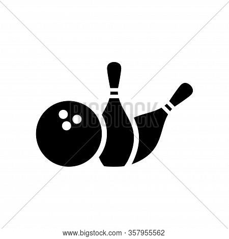 Bowling And Pin Icon Vector Template Design Trendy