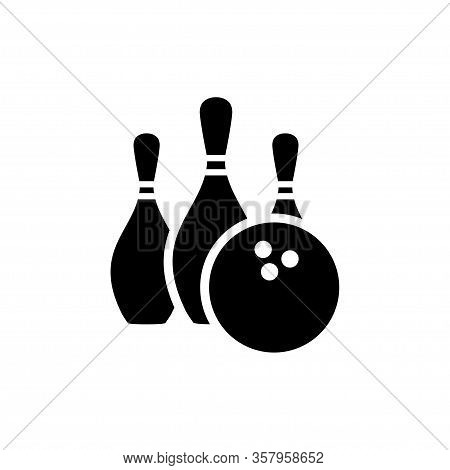 Bowling And Pin Icon Vector Template Design Trendy