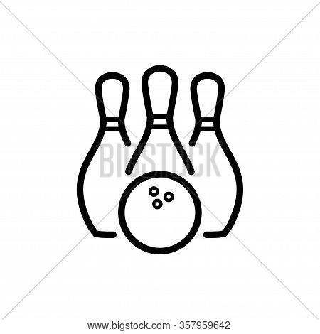 Bowling And Pin Icon Vector Template Design Trendy