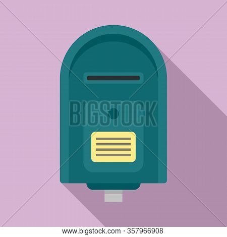 Full Mailbox Icon. Flat Illustration Of Full Mailbox Vector Icon For Web Design