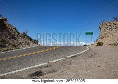 Scenic Landscape Of Route 66 Near Oatman At Sitgraves Pass