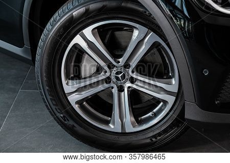 Mercedes-benz Glc-class -  Close-up Car Wheel With New Tires .novosibirsk, Russia - March 07, 2020