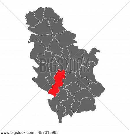 Serbia Map Ra Ka Icon, Geography Blank Concept, Isolated Graphic Background Vector Illustration .