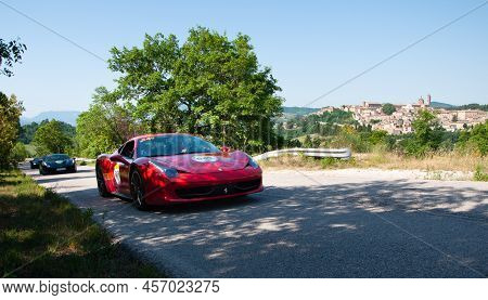 Ferrari Tribute Ferrari 812 Superfast In An Old Racing Car In Rally Mille Miglia 2022