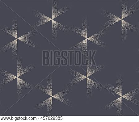 Triangular Cell Geometric Seamless Pattern Vector Futuristic Abstract Background. Triangle Form Grid