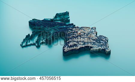 Topographic Tajikistan Map Hypsometric Tajikistan Elevation Tint Spectral Shaded Relief Map 3d Illus