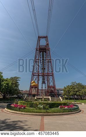 Getxo, Spain-may, 10, 2022: Vizcaya Bridge, Getxo, Bizkaia, Basque Country, Spain