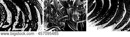 Soap Grunge Backgrounds. Foam Textures Set. Foam Water. Soap Bubble Stains. Shampoo. Shaving Cream. 