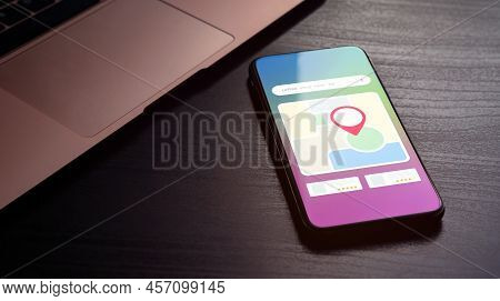 Local Seo Concept - Search Engine Optimization For Near Me Searches. Online And Offline Business Mar