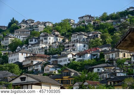 View At The Town Of Gjirokastra On Albania
