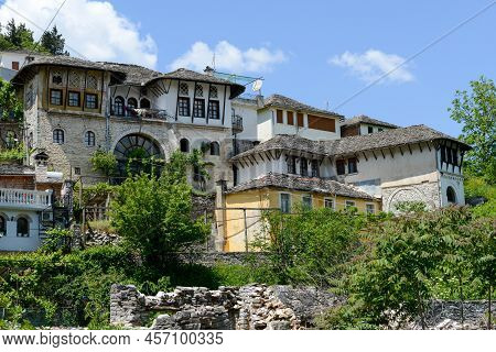 View At The Town Of Gjirokastra On Albania