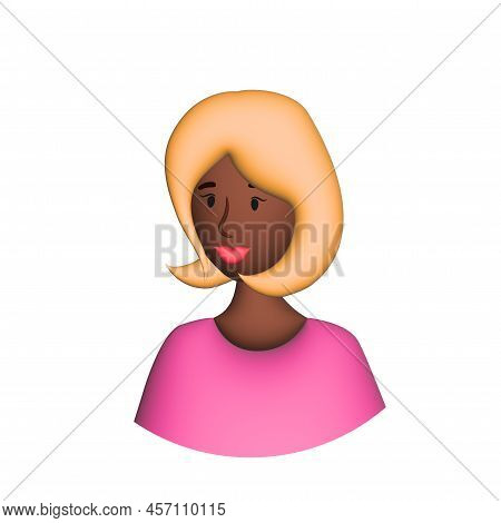 Web Icon Man, Girl With Bob Haircut - Illustration