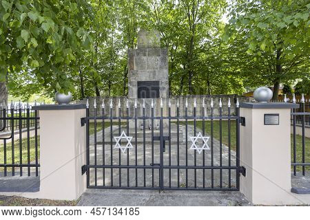 Zamosc, Poland - May 25, 2022: New Jewish Cemetery, Lapidarium Made Of Matzevot Devastated By The Na
