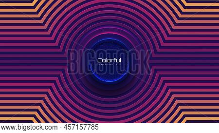 Colorful Gradient Abstract Geometry Circle Dimensional Background