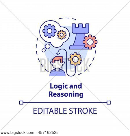 Logic And Reasoning Concept Icon. Life Skills Abstract Idea Thin Line Illustration. Logical Thinker.