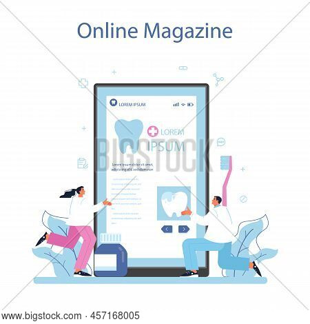 Dentist Concept Online Service Or Platform. Dental Doctor