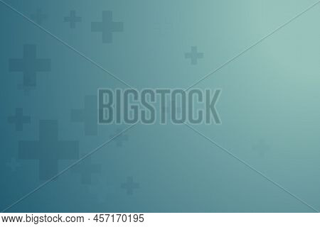 Background With Elements Of Medicine On The Background Of Green