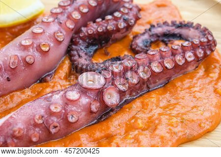 Roasted Octopus Tentacles With Chilli Romesco Sauce