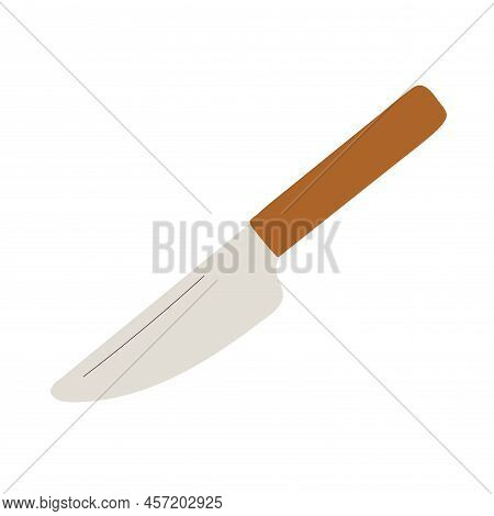 Isolated Sketch Of A Knike Vector Illustration