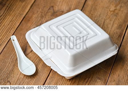 Lunch Box Foam , Food Box Takeaway Food , Street Food - Dangerous To Health Waste Garbage Foam Food 